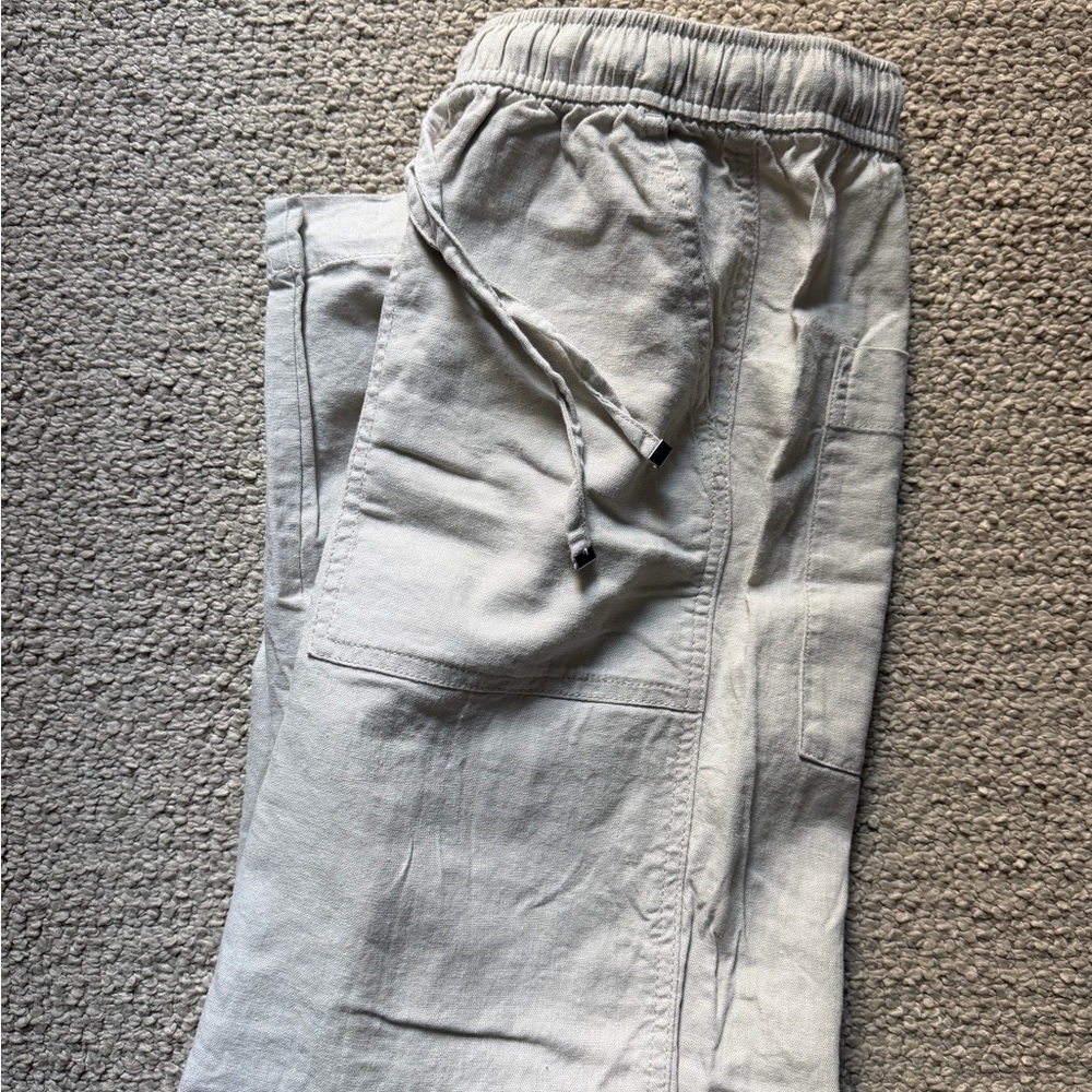 Zara Tan Linen Pants
